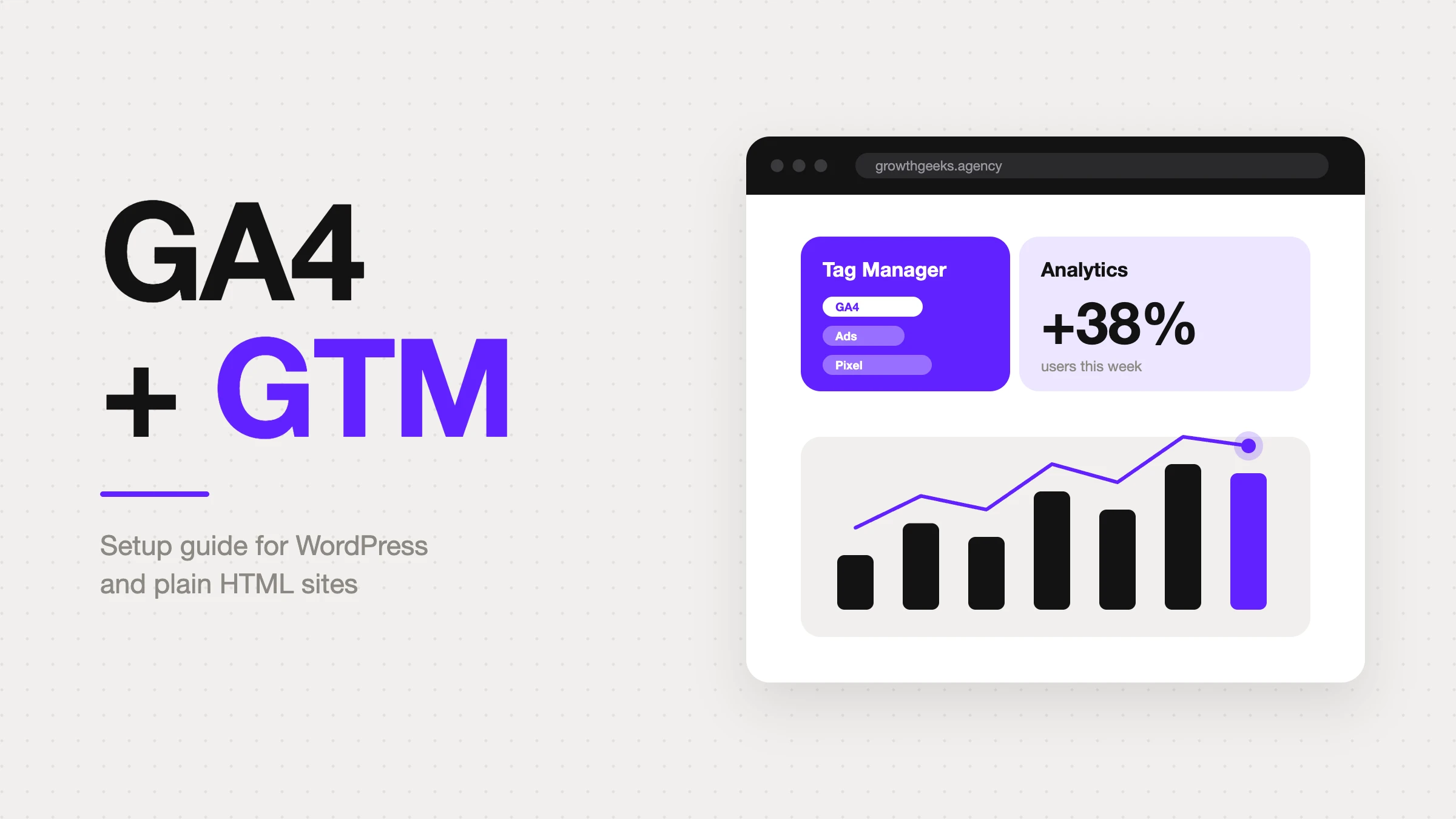 GA4 and Google Tag Manager setup guide illustration